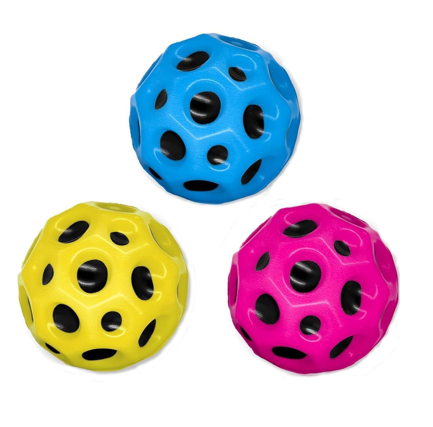 3PCS Mini Super High Bouncing Balls Toys,Space Balls& Pop Sounds Meteor Space Ball Toy, Sensory Balls for Kids, Sport Training Ball For Indoor Outdoor Play,Easy to Grip and Catch