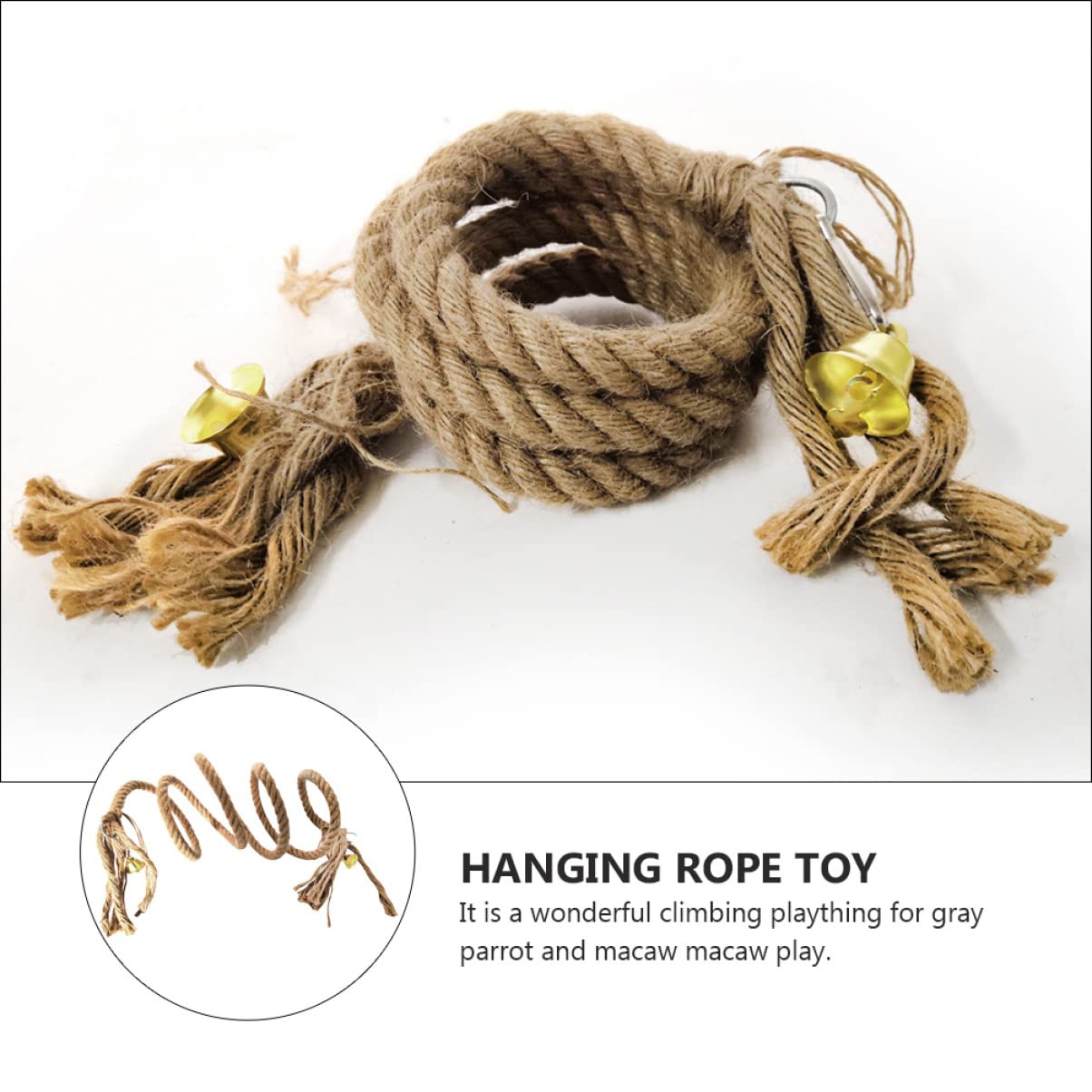 BESPORTBLE 2pezzi Rope Toy Per Pappagallo Gioco Per Pappagalli Macaw Materiale Resistente e Sicuro Per Arrampicate e Divertimento Degli Uccelli