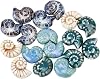 1 Box 20PCS Seashell Ceramic Beads with Holes Snail Shell Ocean Mixed colour Summer Porcelain Animal Glazed Vintage Spacer Bead Bulk for Jewellery Making Necklace Bracelet Diy Craft Supply