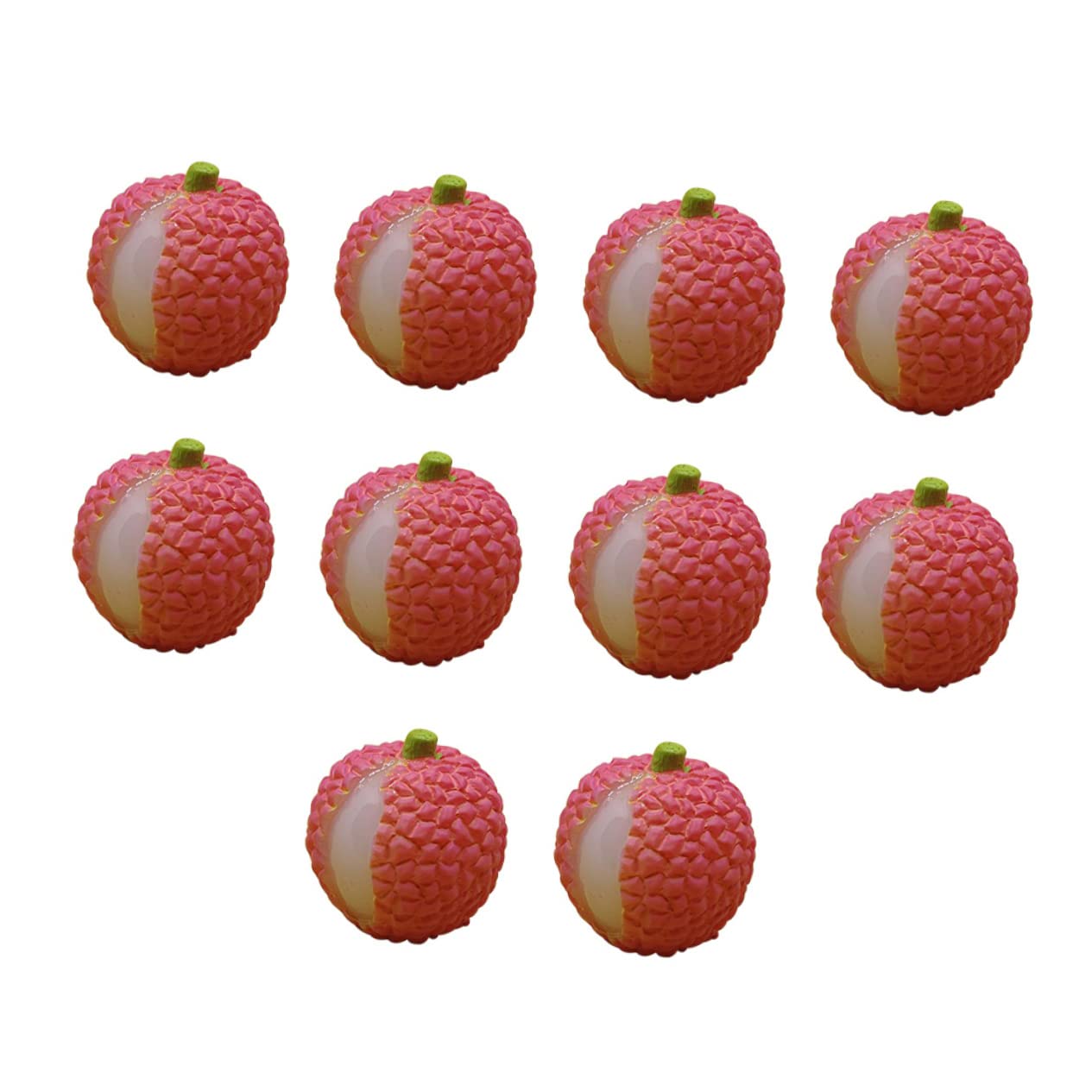 Cabilock 10pcs Simulated Lychee Ornaments Simulated Litchi Model Artificial Litchi Model Decor Home Litchi Decoration Simulation Fruit Model False Litchi Ornament Vivid Decorative Litchi