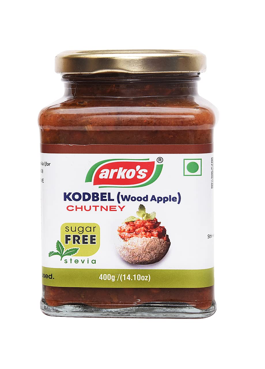 ARKOS Homemade Sugar Free Kodbel (Wood Apple) Chutney , 400gm (B08G1S4ZKY) Amazon Price History, Amazon Price Tracker