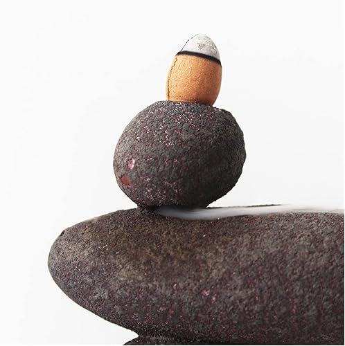 Miniatura 3 de Quemador de incienso con 10 conos de incienso, quemador de incienso de reflujo con 10 quemadores de incienso de reflujo pequeño para incienso