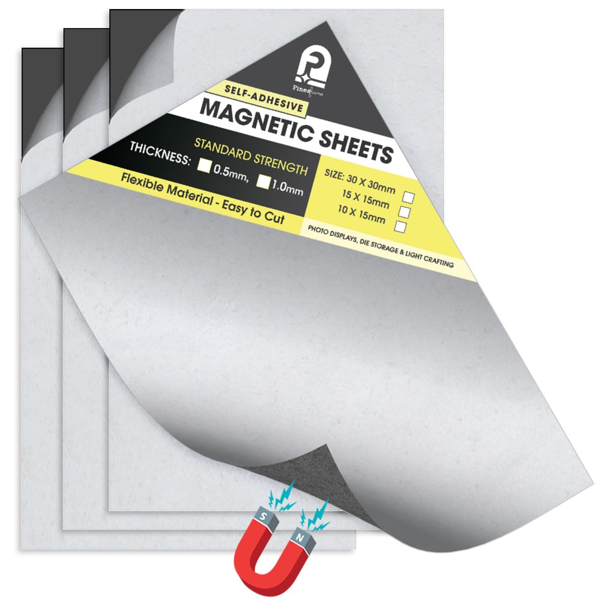12 Pcs Magnetic Sheets 10 X 15 cm (4x6 Inch), 1.0mm Thick, Self-Adhesive Flexible Magnet Sheets for DIY Craft, Artwork, Fridge Photo Magnets, School Projects, Labels-image-40