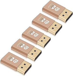 Furjosta DisplayPort Headless Ghost Display EDID Emulator Virtual Display Adapter 4K DP Dummy Plug (fit Headless 1920x1080@60Hz) 5P