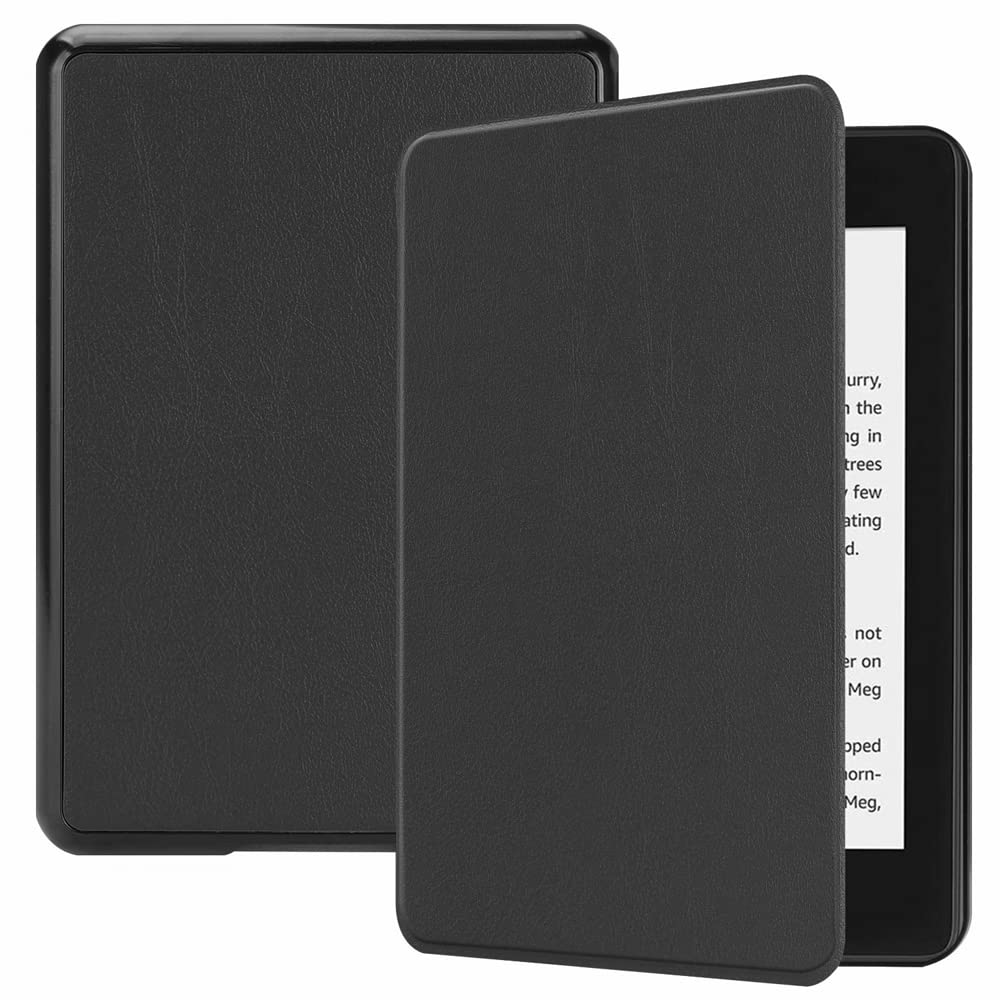 for Amazon Kindle Paperwhite 10th Generation(2018 Release) Smart Cover,Ultra Slim Folio Lightweight with Auto Sleep/Wake Up Leather Case for New Paperwhite 10th 6" inch (Black)