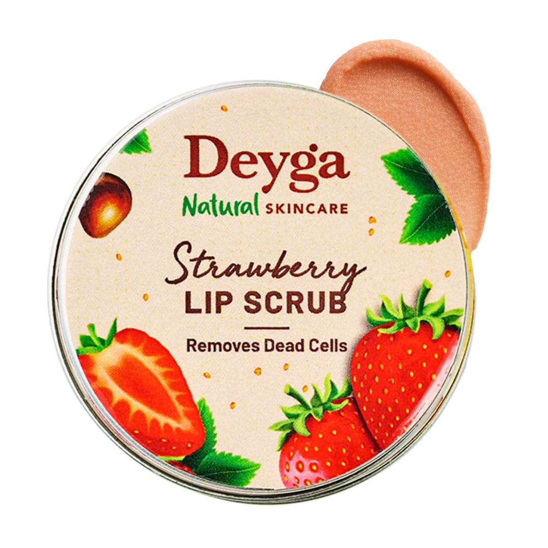 Deyga Strawberry Lip Scrub (16 Grm) Exfoliates I Reduces Dryness-picture-58
