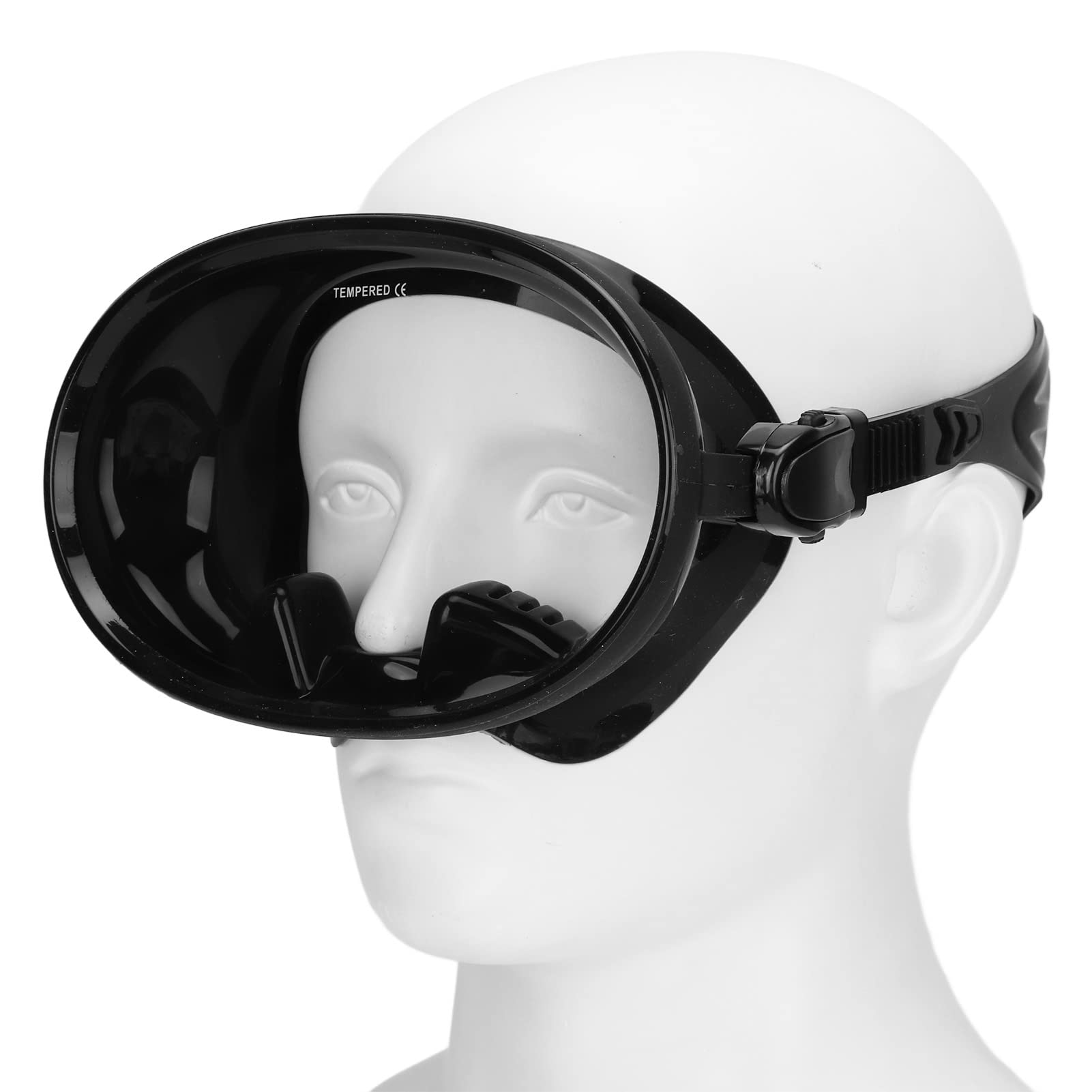 Jauarta Gafas de esnórquel, equipo profesional con clip de nariz para buceo, vidrio templado antivaho, para hombres y mujeres