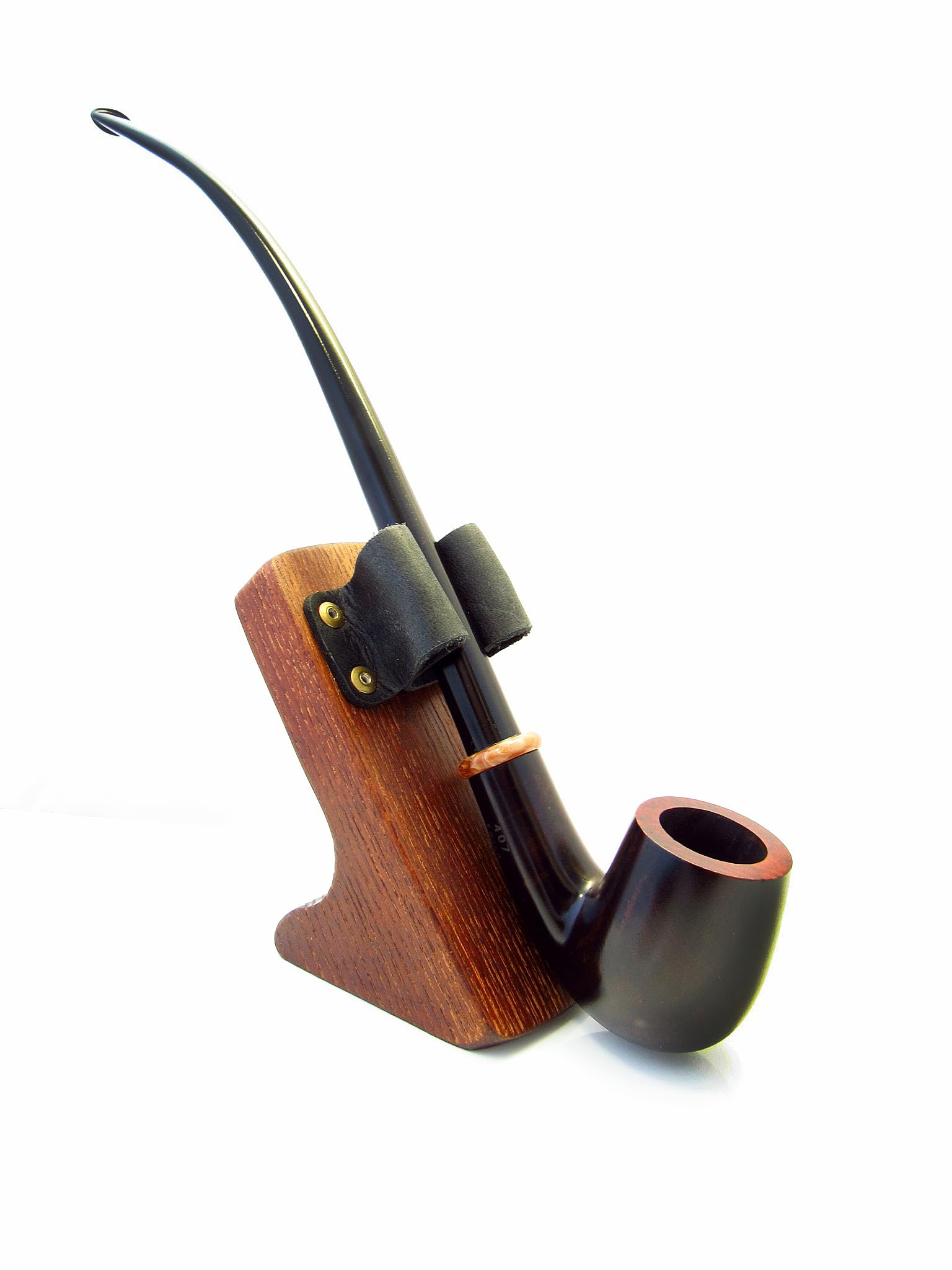 Fashion BRIAR Churchwarden - Pipa para fumar tabaco "BENT BILLIARD" (ENA) 265 mm/10,6 pulgadas de madera hecha a mano. Diseñada para fumadores de pipa y caja