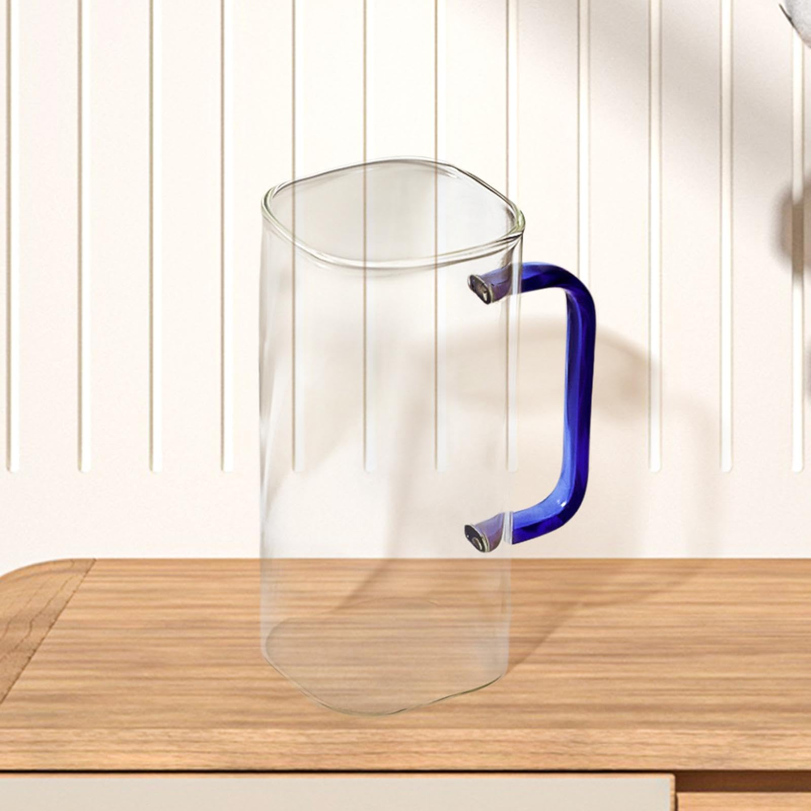 Duiaynke Tasse en verre borosilicate haute résistance aux températures élevées et basses avec couvercle en verre transparent pour micro-ondes et réfrigérateur (rose simple Duiaynke Tasse en verre borosilicate haute résistance aux températures élevées et basses avec couvercle en verre transparent pour micro-ondes et réfrigérateur (rose simple
