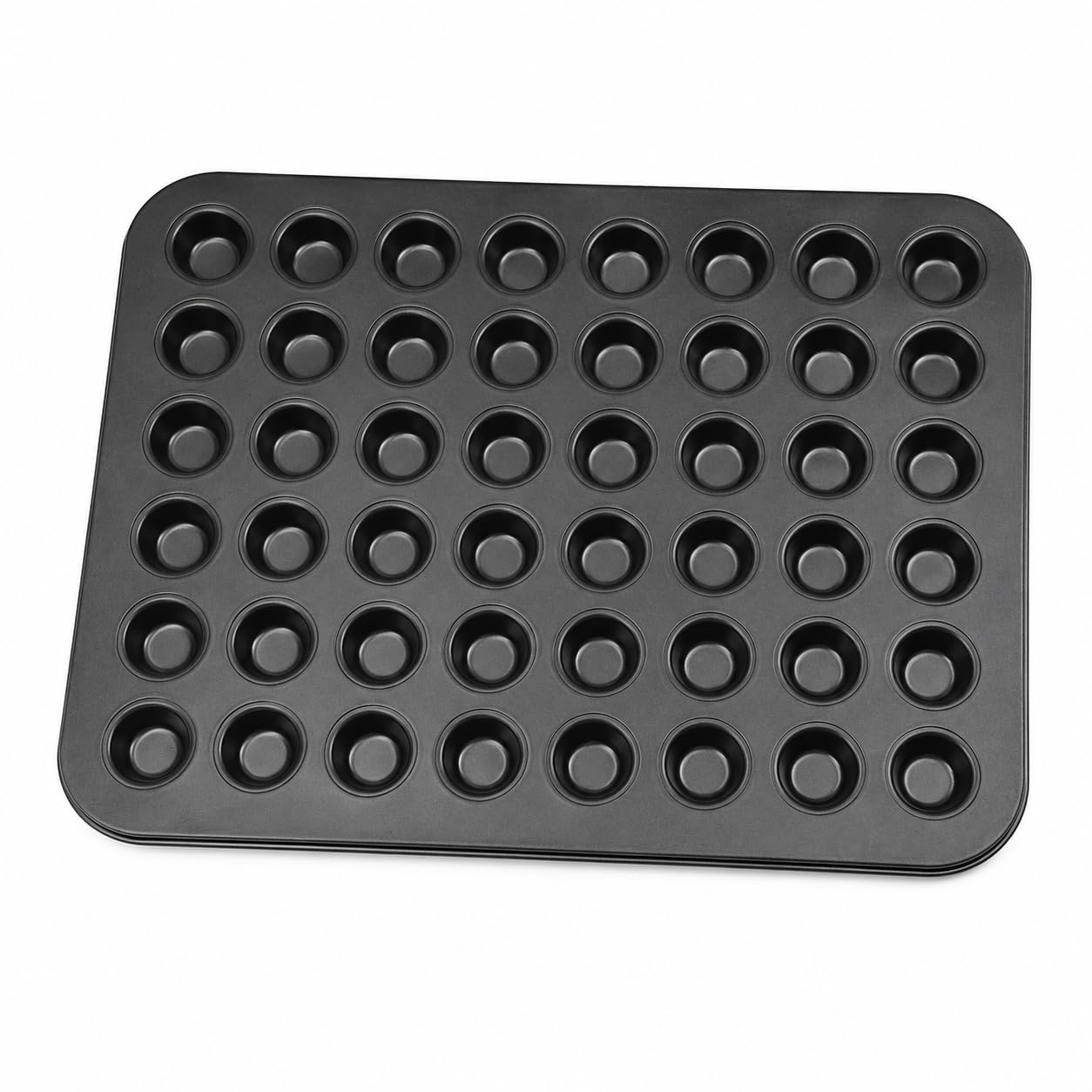 Mini Molde Para Magdalenas De 48 Tazas, Mini Bandeja Para Hornear Magdalenas De Acero Al Carbono Antiadherente, Mini Lata Para Magdalenas Pequeña Con Chispas De Chocolate, Mini Magdalenas