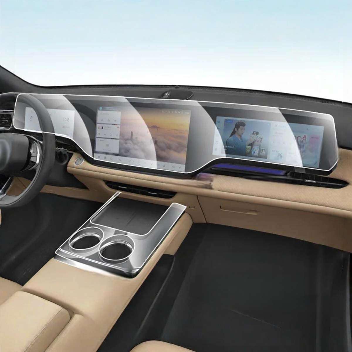 Car Interior Center Console Dashboard Navigation TPU Protector Film Anti-Scratch, for CHANGAN CS75 Plus 2026
