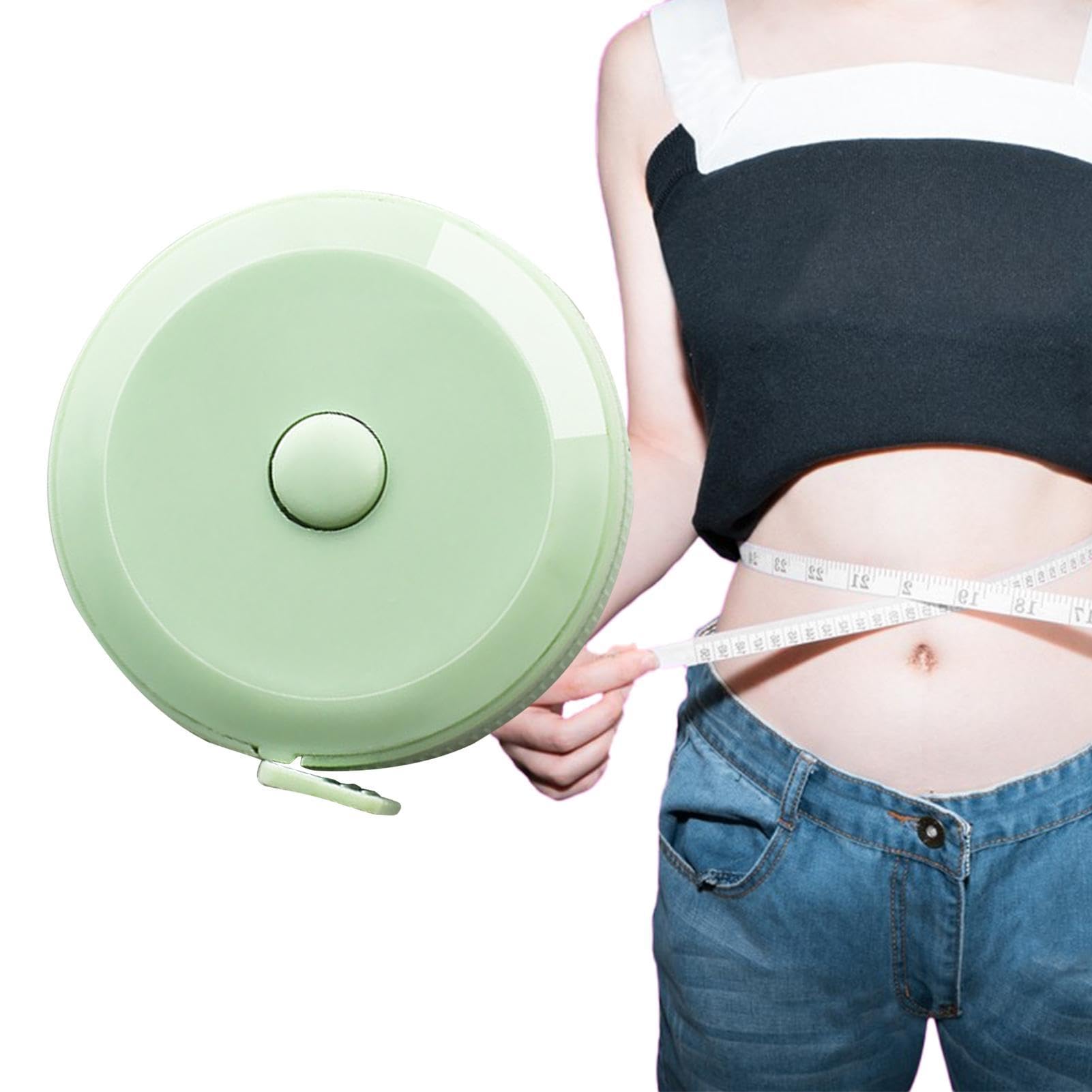 Cinta métrica métrica de 2 m, cinta de costura, cinta métrica retráctil, medición de cinta de tamaño, doble escala métrica, regla flexible y retráctil, cinta métrica digital para mujer