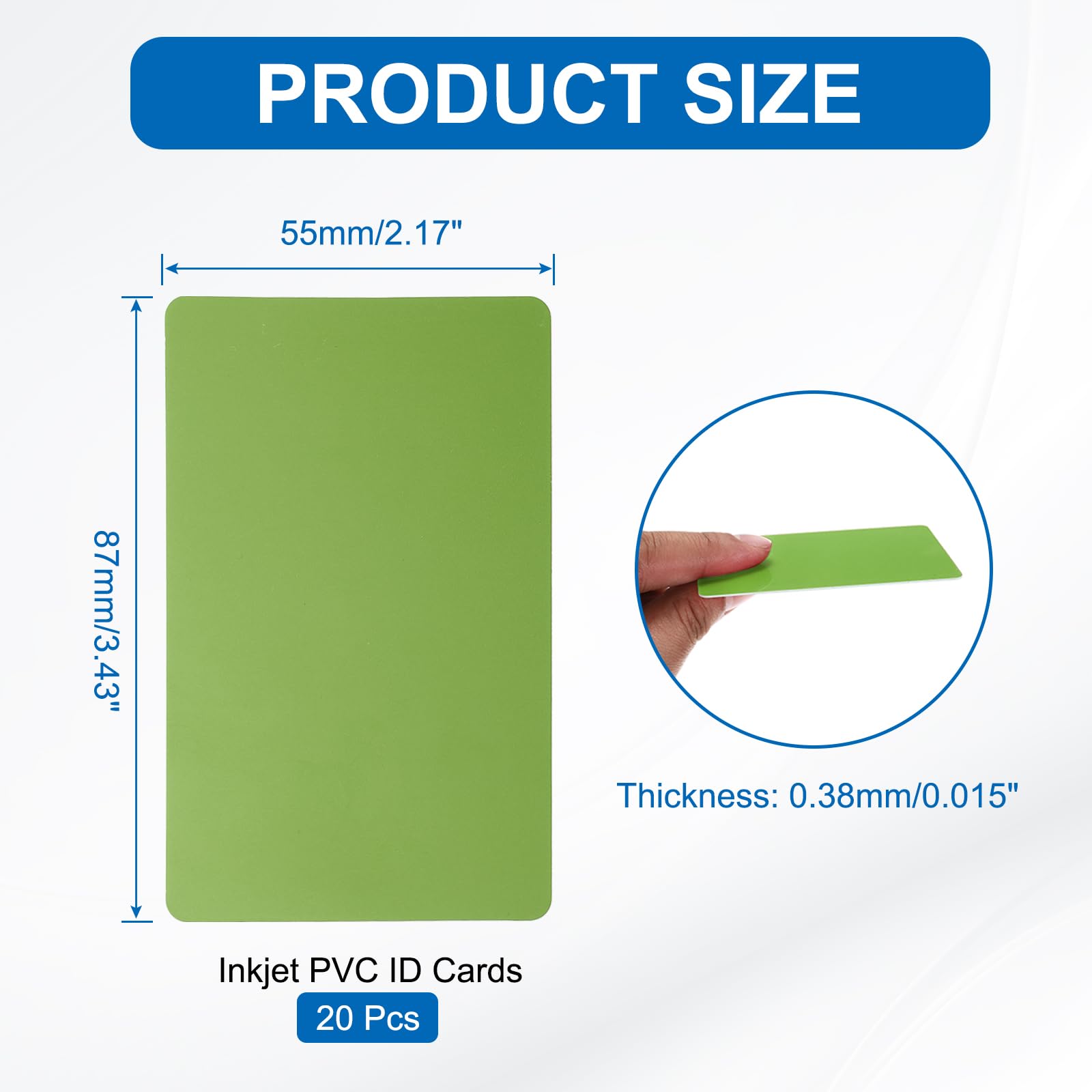 PATIKIL 20Pcs Inkjet PVC ID Cards - Image 2