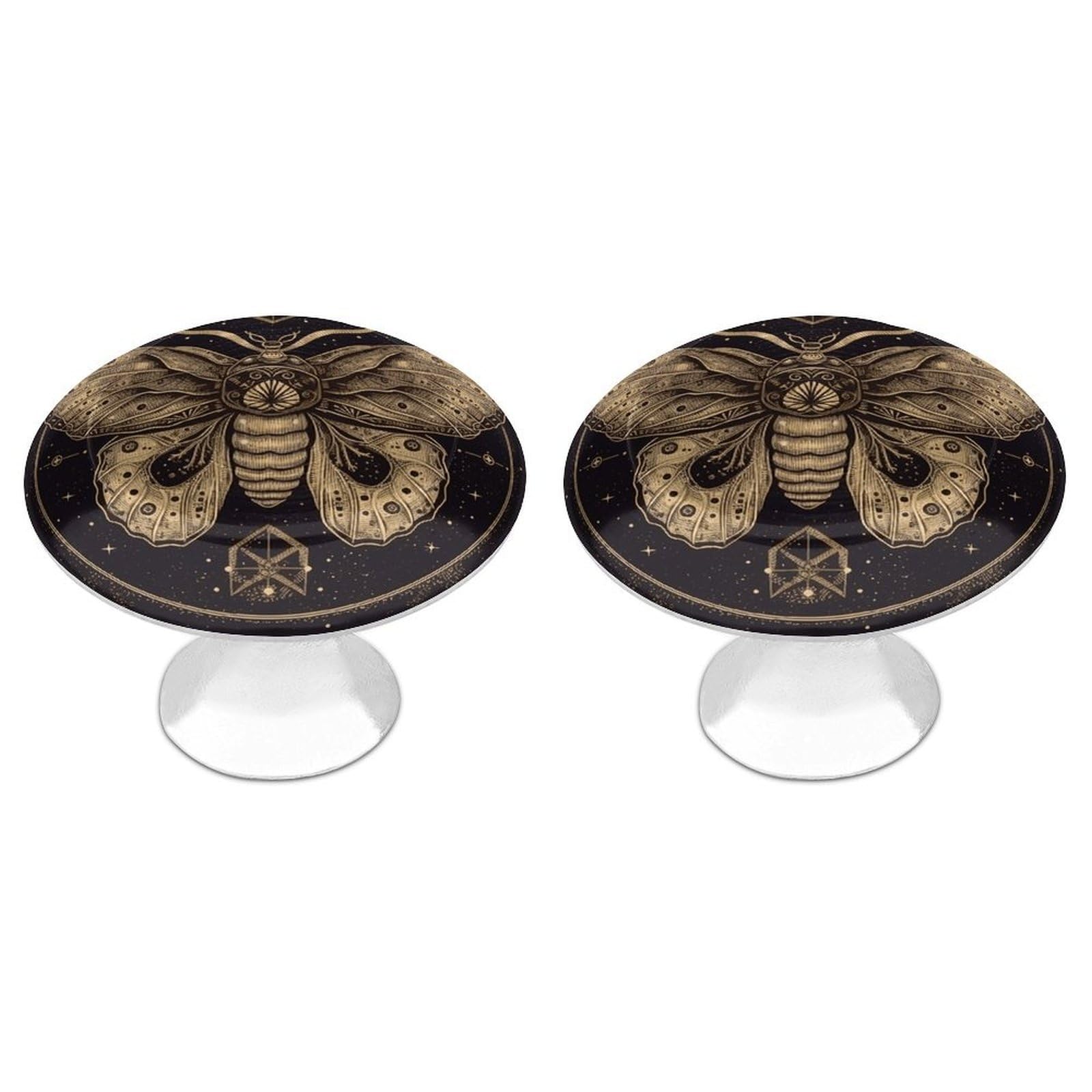 Vstadank Style Moth Drawer Knob Nice Bathroom Cabinet Knob Round Cabinet Pull Stainless Steel Cabinet Handle Circle Drawer Handle Modern Drawer Pull For Wardrobe Cupboard 2 Pcs