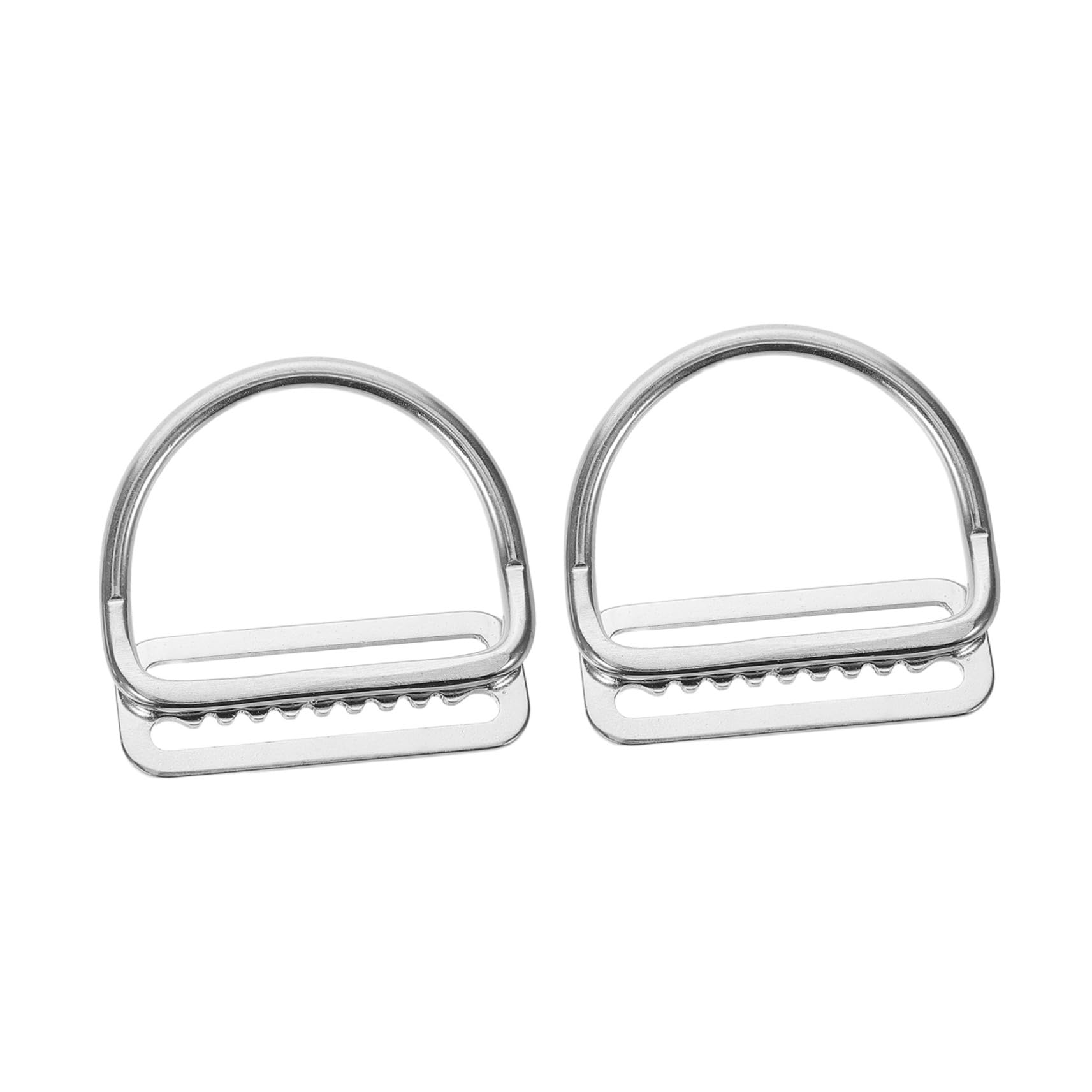 BESPORTBLE 2pcs Weight Belt Keeper: Stainless Steel Serrated Scuba Diving Weight Belt Retainer Stopper Strap Fasteners with D Ring for Scuba Diving Snorkeling Outdoor Activities