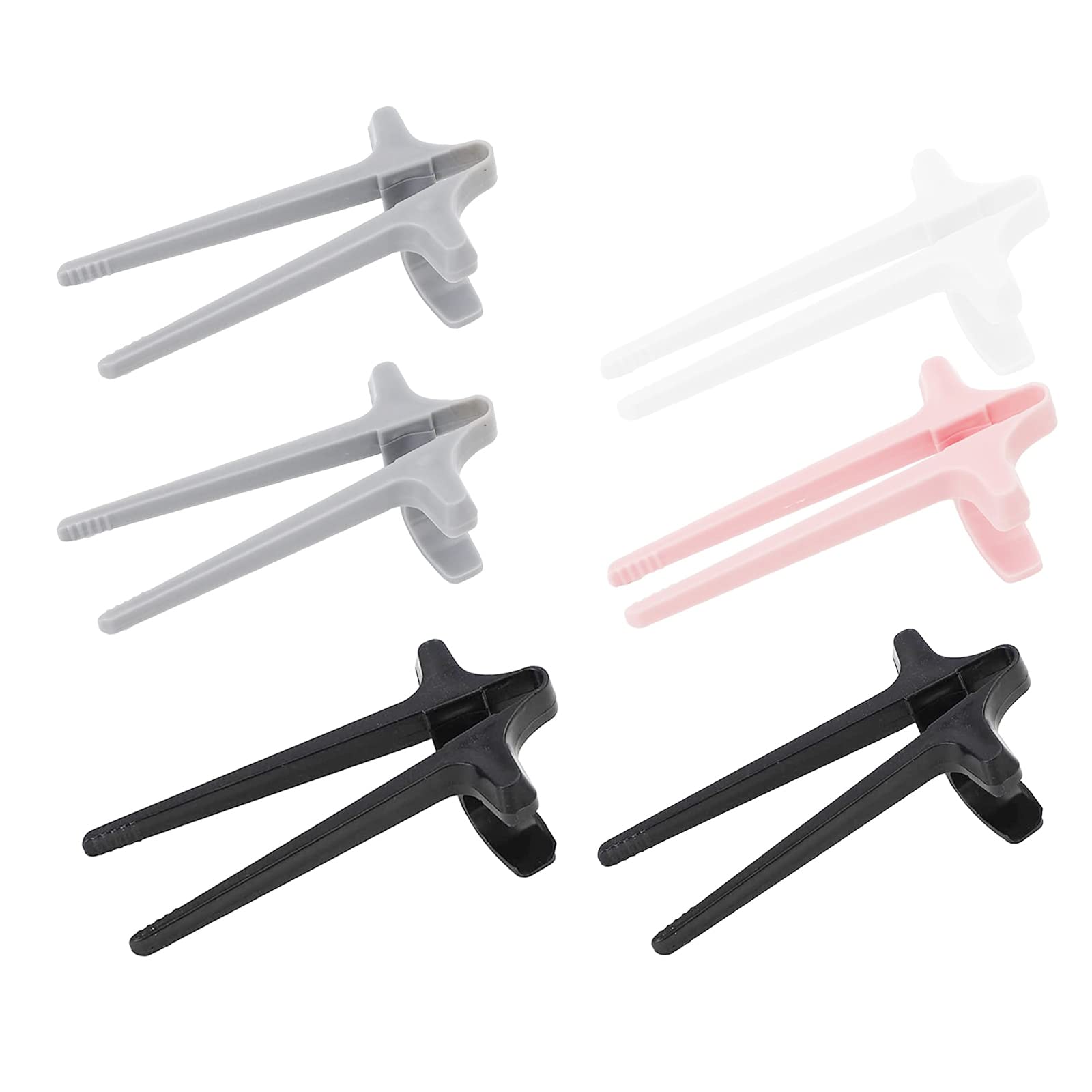 6Pcs Finger Chopsticks for Gamers Potato Chip Grabber Office Snacking Tools Finger Snack Clips for Gamers (4-Color)