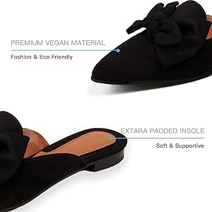[JILLSTUART]★25SS★韓国人気★NOAH RIBBON POINT TOE MULE Amazon.com | Women's Slip On Boho Closed Toe Mules, Round