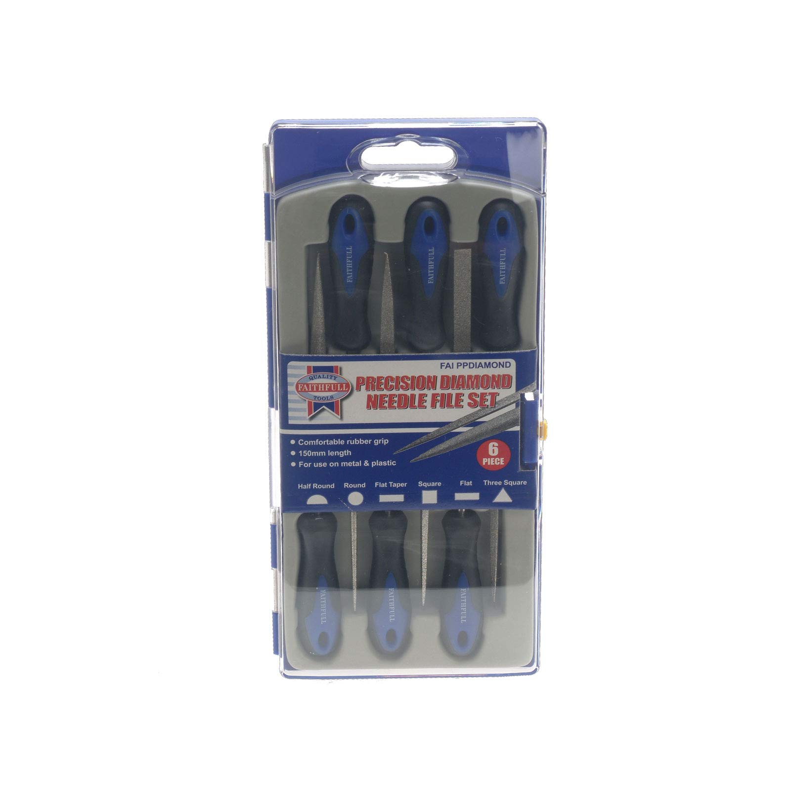 Faithfull PPDIAMOND, Set di lime diamantate (6 pz.)
