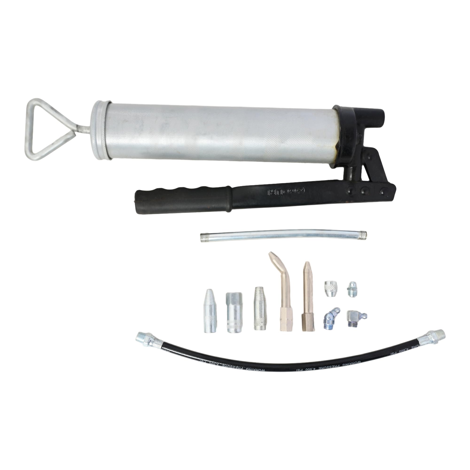 Gouri Lever Type Grease Gun with 11 Different Coupler/Nozzle Set | Grease Filling Capacity 1000 Grams (1 feet hose pipe) | Grease Gun for Greasing machinery Lubrication work (B0D9FGLN2W) Amazon Price History, Amazon Price Tracker