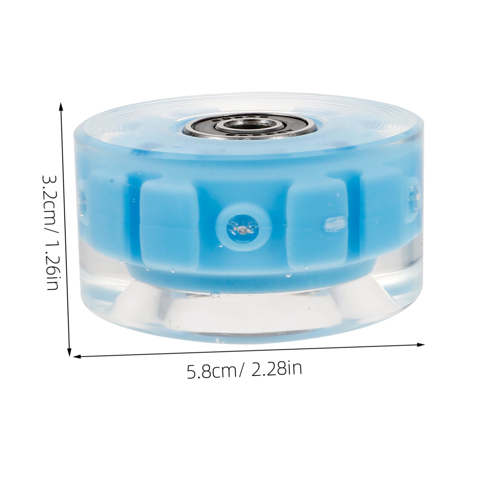 ifundom 4pcs Light Up Roller Skate Wheels High Elasticity Indoor Skating Accessories with Built Bearings Easy to Install for Smooth Sliding and Balance