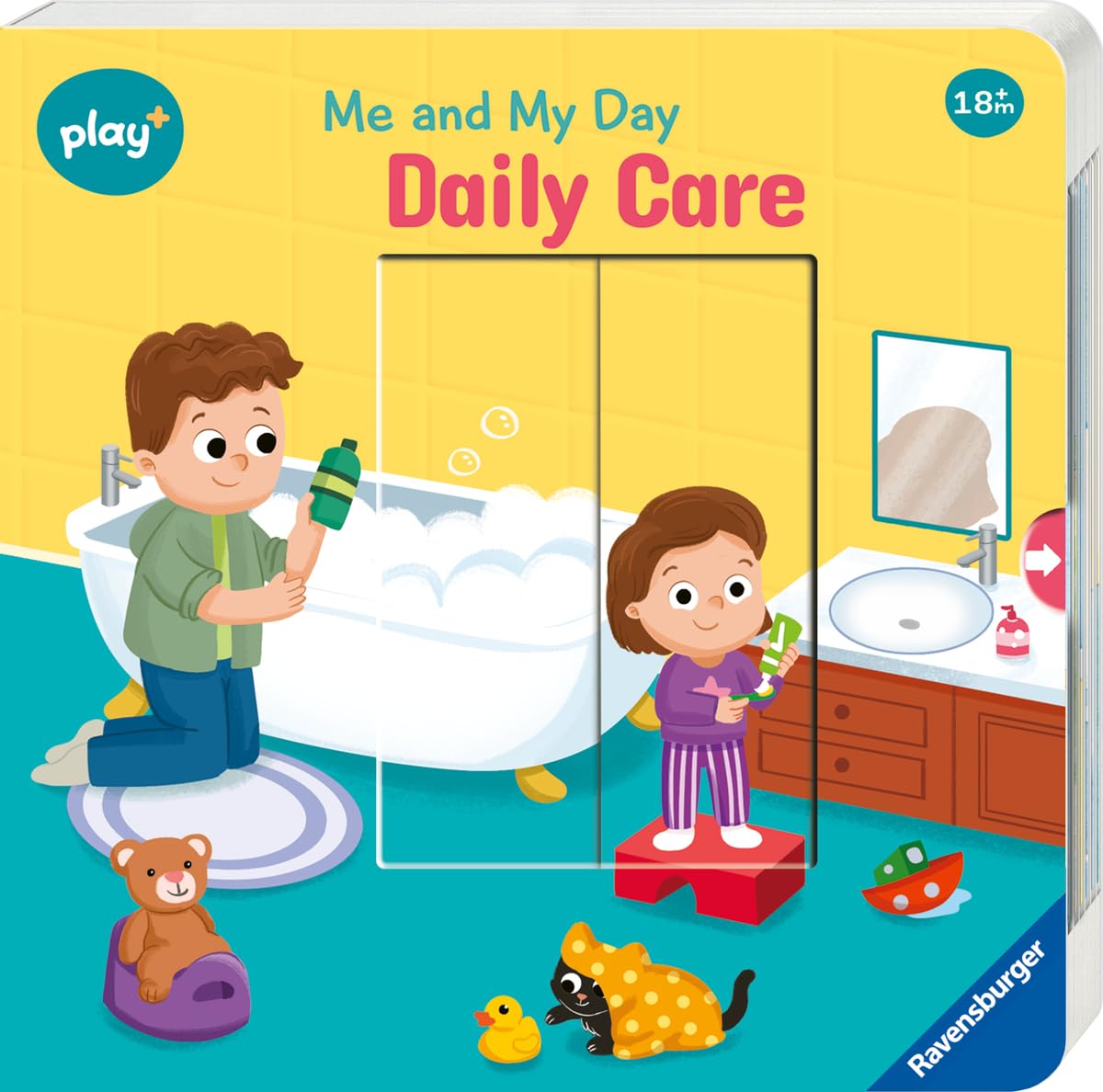 Ravensburger Play+ Me and My Day: Daily Care - Infant and Baby Educational Book - Toddler Activity and Development Gifts - 18 Months+