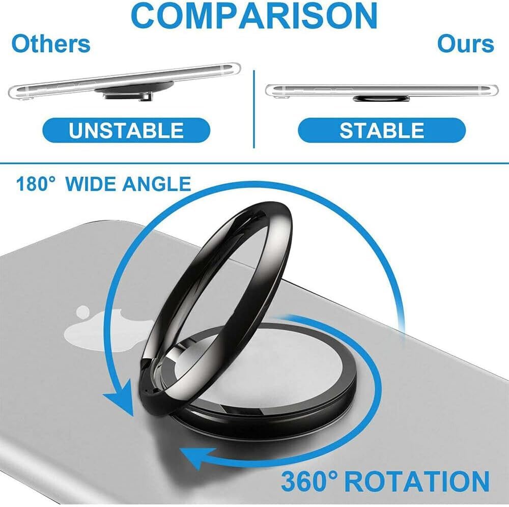 Xiangyun Case for TCL 501 (6.0"), With 1 Piece Tempered Glass Screen Protector + 1 X 360 Degree Rotation Finger Ring Holder - Image 3