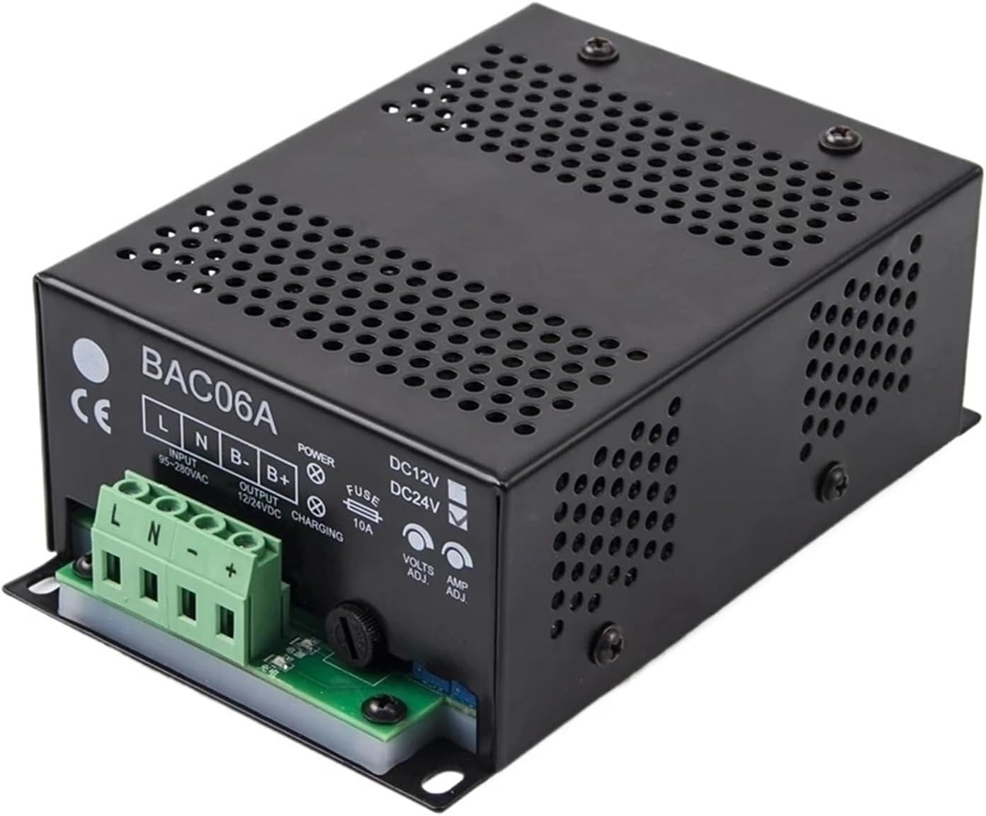 JNC-12V JNC-24V 5A BAC06A 3A 6A Auto Intelligent Battery Charger Module Power Diesel Generator Float Charging Adapters DC12v 24v(BAC06A 6A 12V)