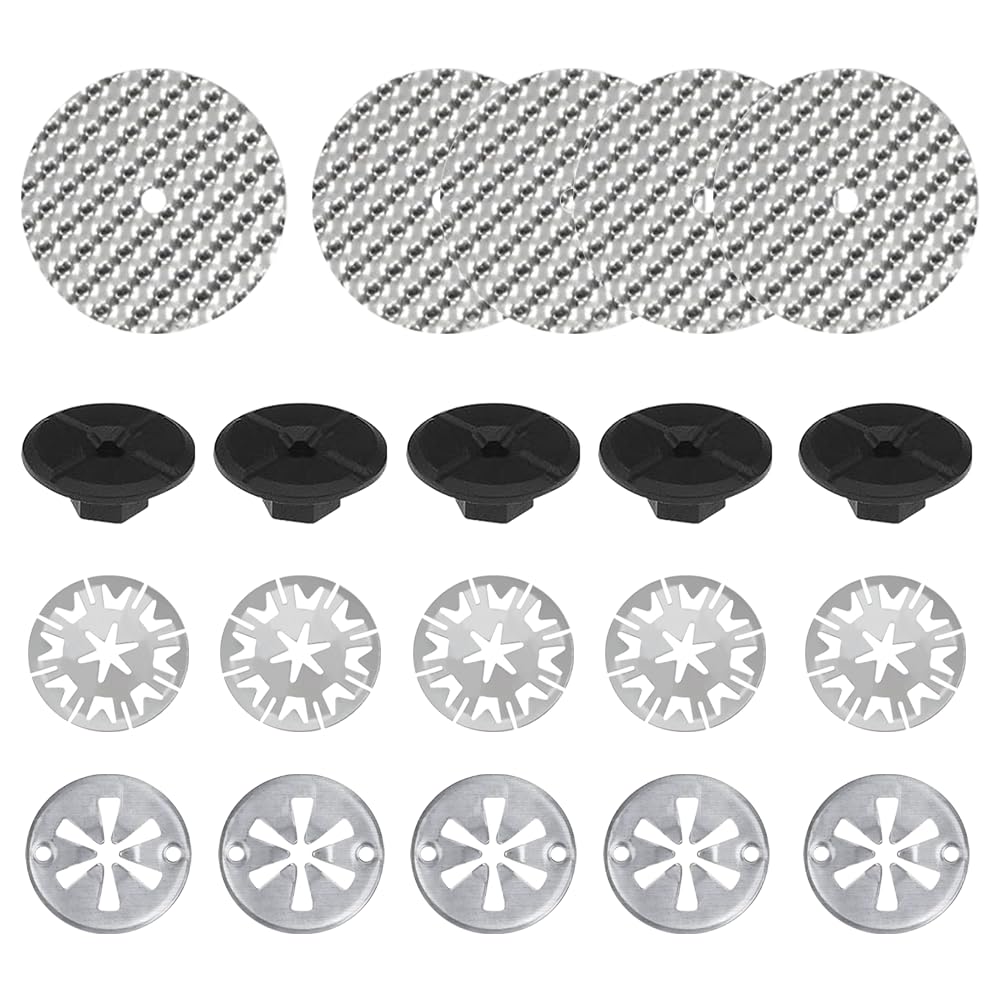 BNGXR 20 Stück Hitzeschutzplatte Reparatursatz für Auto, Hitzeschutzblech Reparatursatz 30mm Klemmscheiben Hitzeschutzblech 50mm Reparaturbleche Kompatibel mit VW 6715468 N90335004