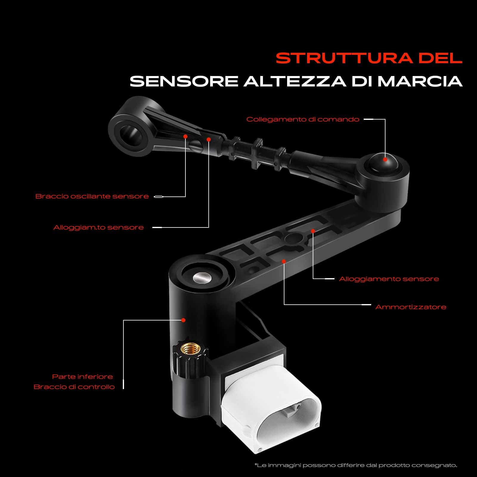 Frankberg Sensore di livello sensore di altezza | Compatibile con: P.a.s.s.a.t Van/Station wagon 365, Golf Van VI Variante AJ5, P.a.s.s.a.t 362, P.a.s.s.a.t Variant 3G5 CB5