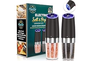 Electric Gravity Salt and Pepper Grinder Set - The Best Spice Partner for Your Kitchen