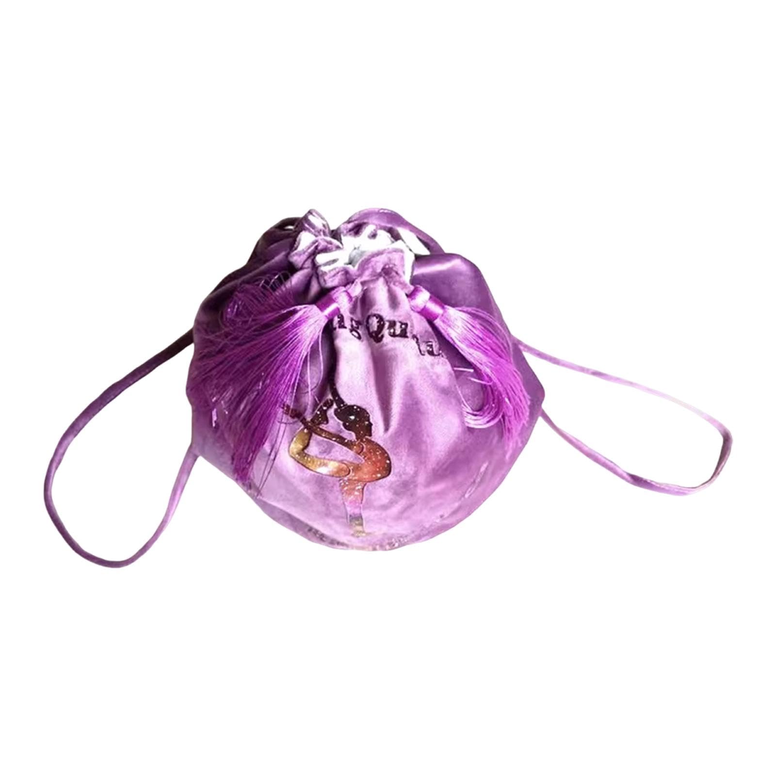 Gymnastics Ball Backpack Sack Double Shoulder Strap for Swim Training Sports Purple S-image-41