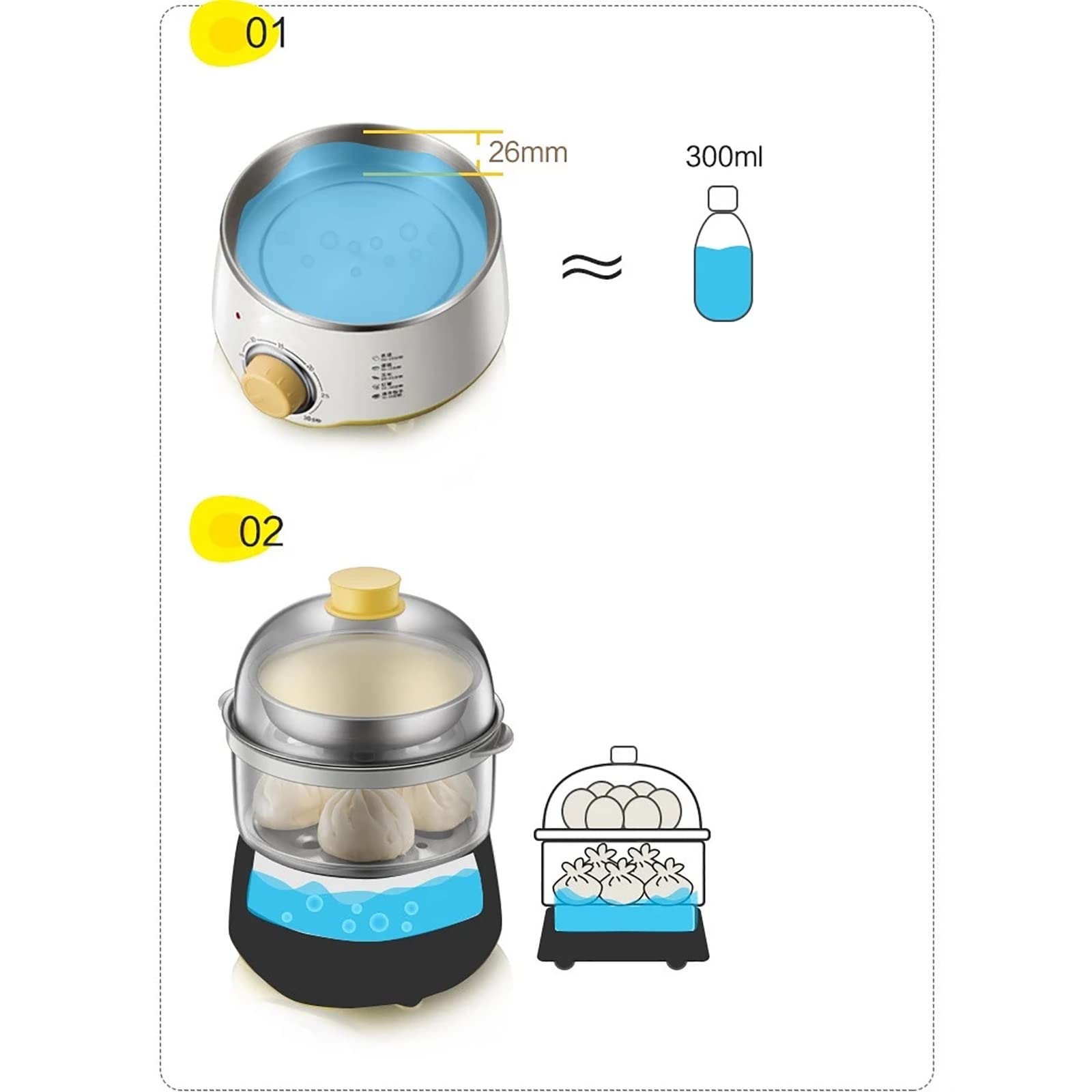 Hervidores para Huevos Máquina de cocción automática huevo acero inoxidable para Uso Diario