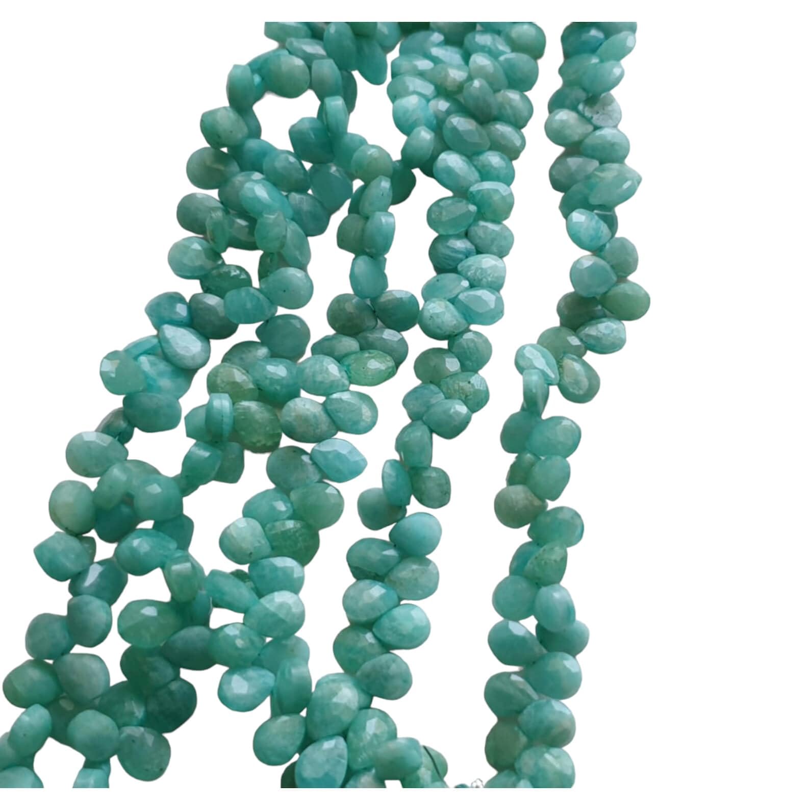Perles amazonite poire à facettes pour fabriquer bijoux uniques