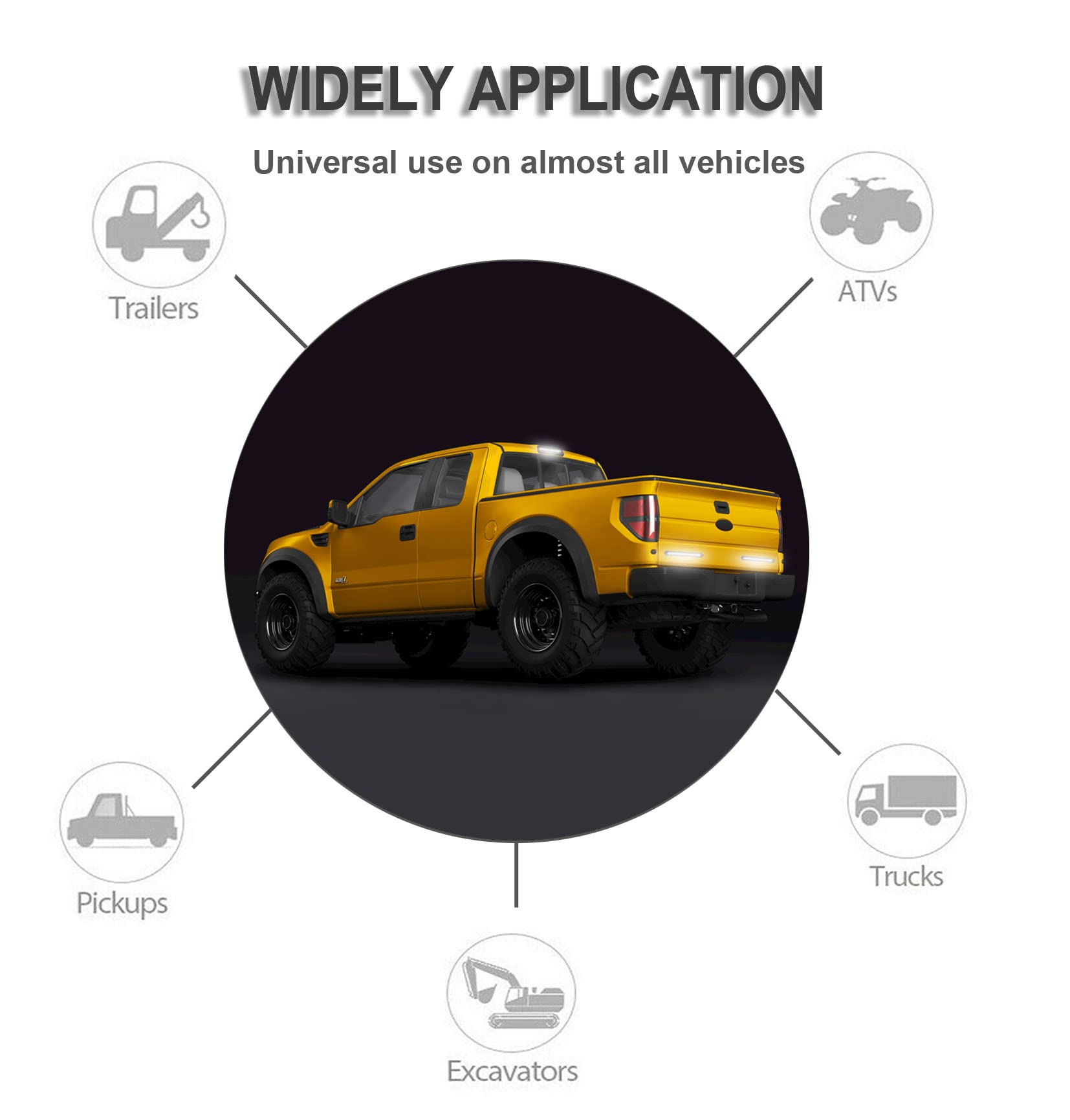 10" 15 LED Trailer Identification Light Led Reverse Backup - View #11