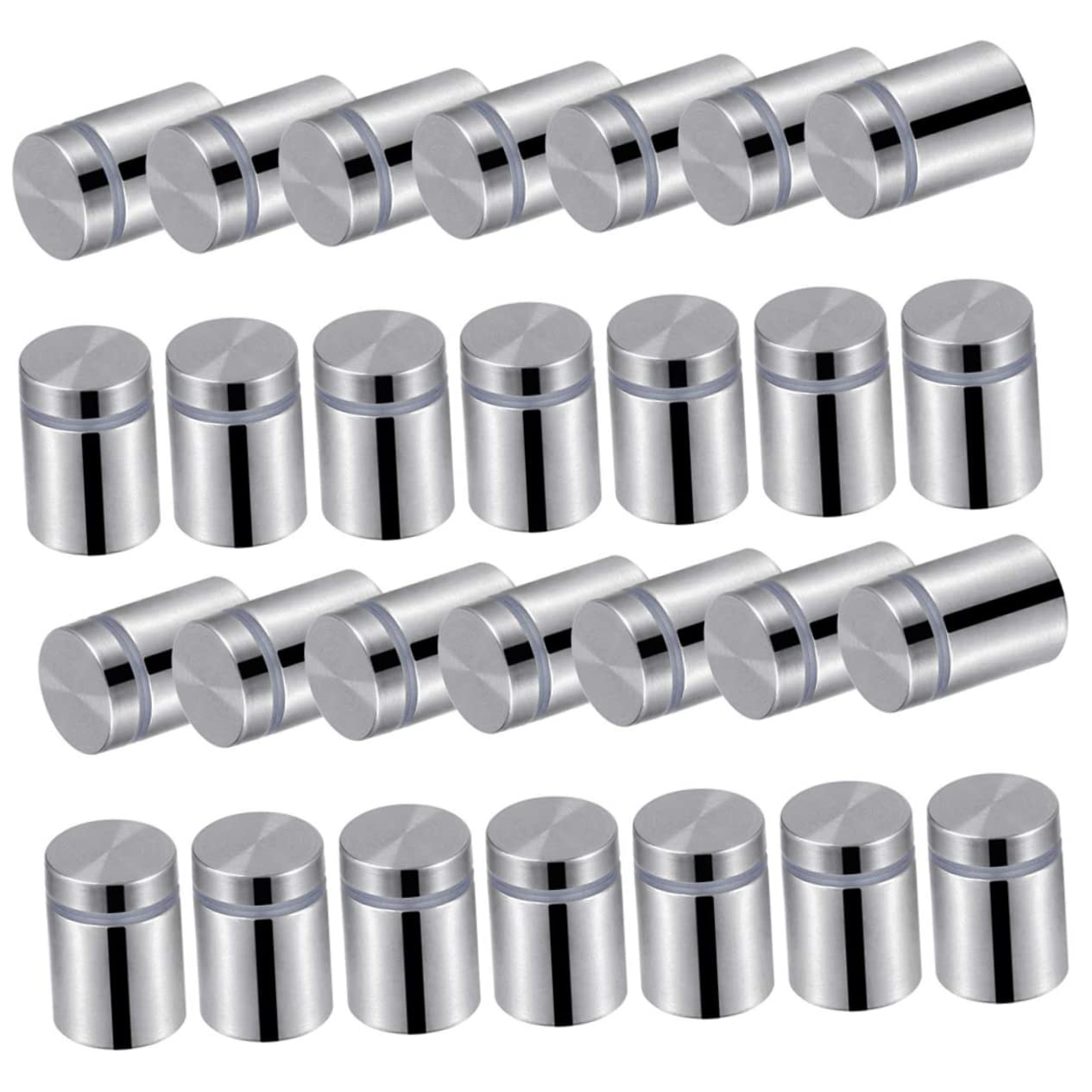48pcs Standoff Stainless Steel Standoff Screws Advertising Mounting Hardware Wall Sign Mount Scratch and Corrosion Resistant