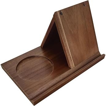 Small Reading Bookcase Triangular Book Holder Wooden Short Premium Simple Book Stand with Tray for Bedside Table Office Desk Library or Table Decoration Gifts for Book Lovers