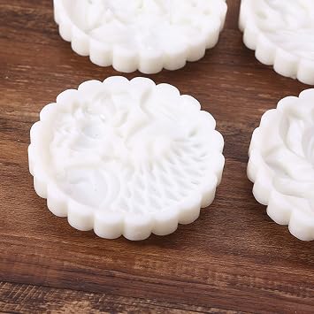 DIY 3D Mooncake Mold Set 150g Or 200g Flower Fish Patterns Moon Cake Mold Press Safe Cookie Mold For Mid-Autumn Festival Mooncake Mold Stamp 150g Press Mooncake Mold 200g