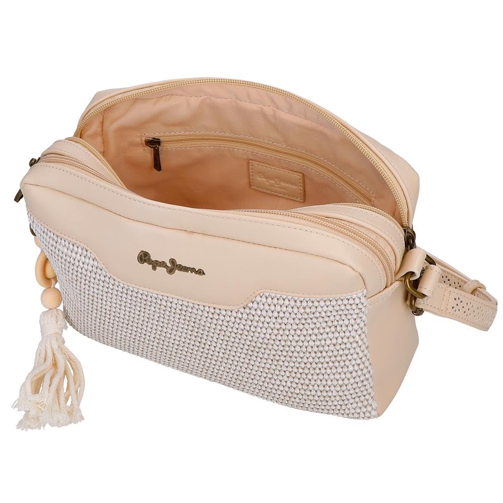 Pepe Jeans Clara mochila, Bolso, bandolera Beige, rosa cms Poliéster y PU by Joumma Bags