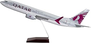 Qatar Airways B737 MAX 8 Qatar Airways B737 MAX 8 Airplane Model 1:85 Scale - Large Aircraft Model - Registration A7-BSH - Bakelite Stand for Decoration, Models Collection, or Gift