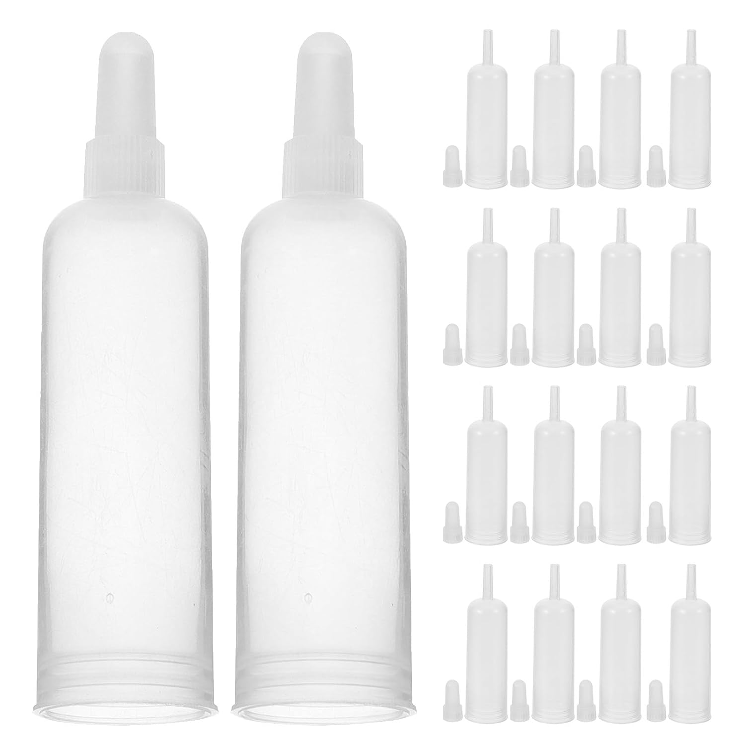 40pcs Ampule Dispensing Tips - 5ml Transparent Dropper Cap for Ampoules and Glue Bottles - Precision Applicator Tip Replacement Part for Liquid Vial and Skincare Use