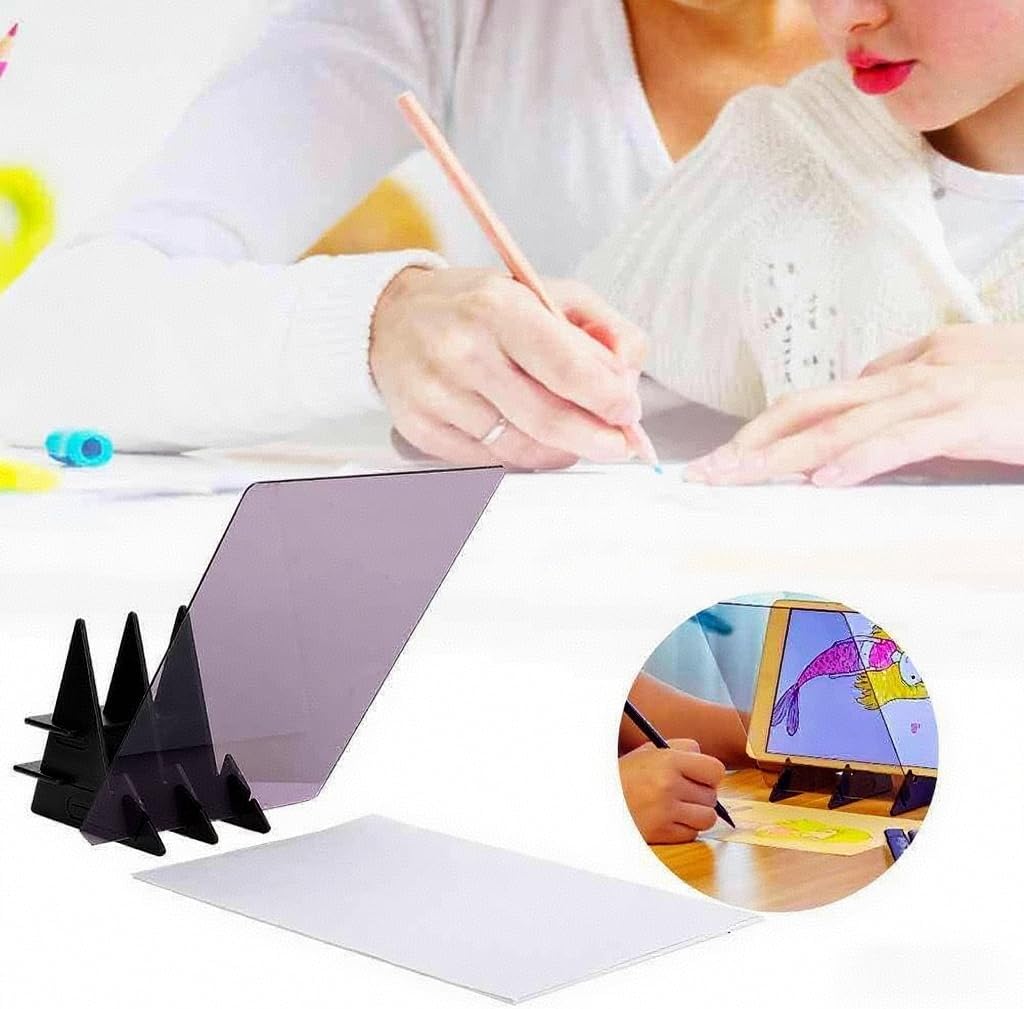 DKUWBJAS Optical Drawing Board Drawing Tracing Projector Board Art Smart Sketcher Light Up Pad for Kids Lightbox Camera