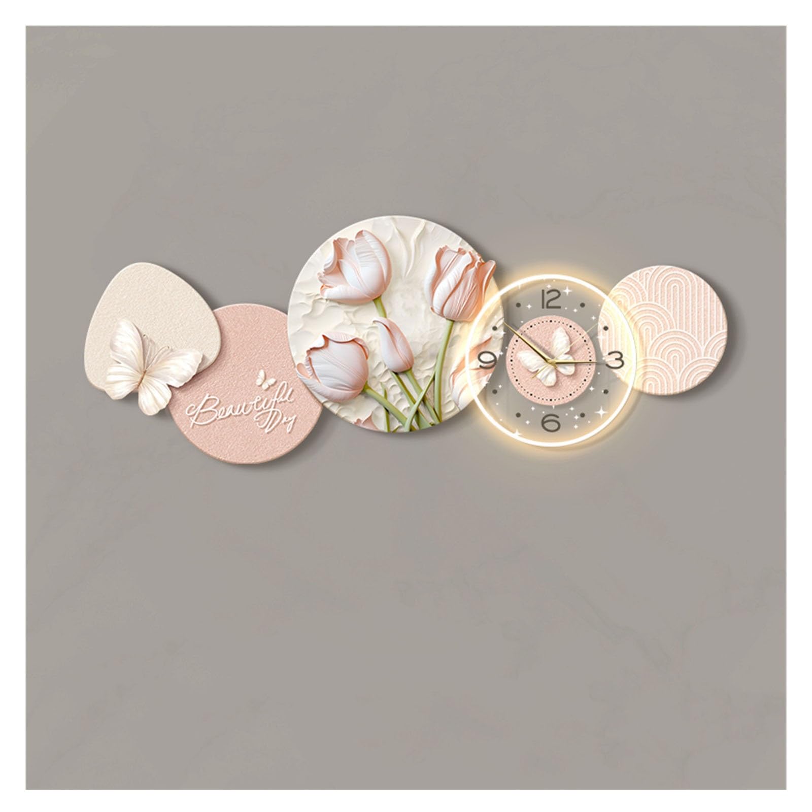 Horloge murale décorative pour salon silencieuse pour en finir avec les murs vides et sombres