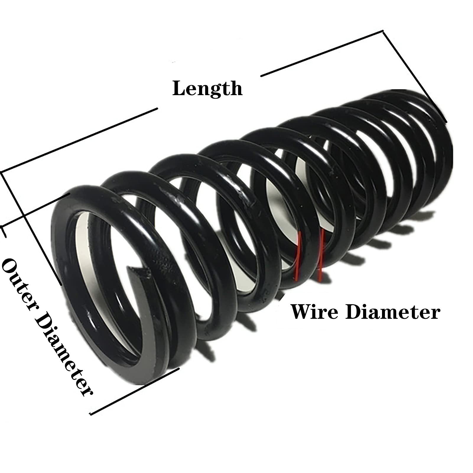 Coil Expansion 1 Pieces, 6x66x66mm, 6x66x90mm, Big Compression Coil Spring, Wire Diameter 6mm, Outer Diameter 66mm, Length 66/90mm, 65MN Compression Spring Buffer Mechanical ( Size : 6x66x90mm )