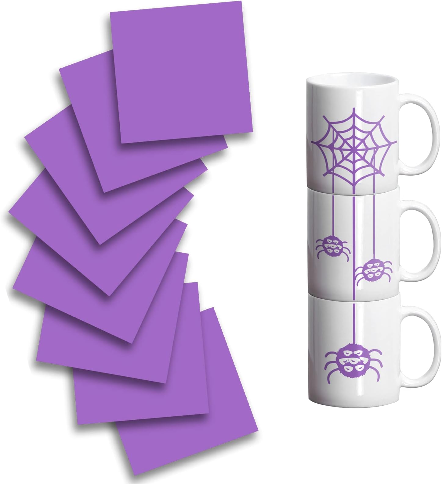 KASYU Transfer Sheets Bundle for Mug Press artsupplies,Light Purple