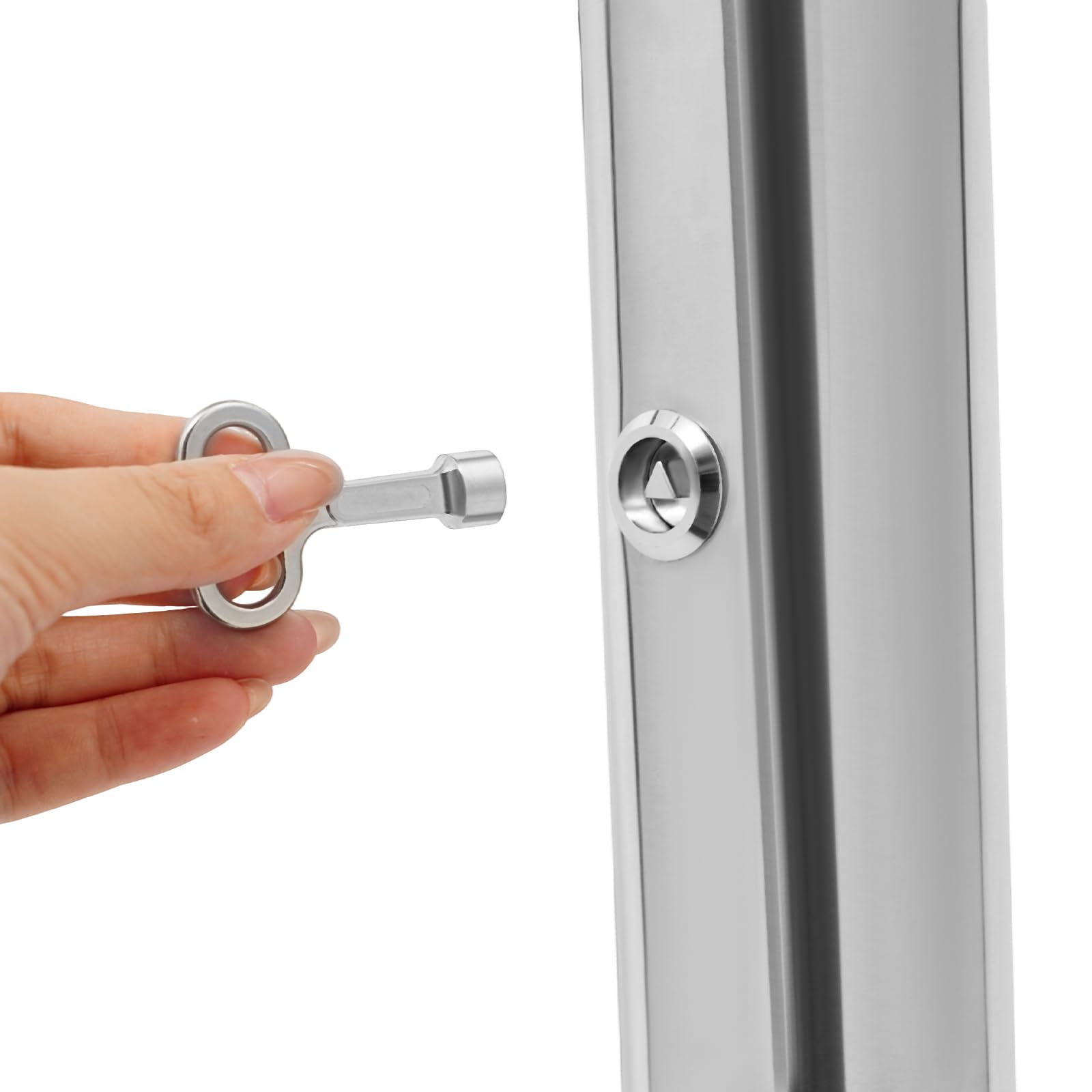 Posacenere da Terra per Esterni, Portacenere Verticale in Acciaio Inox per Pub, Hotel, Ristorante, Giardino, Ufficio, Terrazza, 17x92 cm
