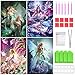 BOZHZO Diamond Painting, 4 Pack DIY 5D Broderie Diamant, Peinture Diamant Strass Complet,Kit Diamant Painting pour Adultes et Enfants Artisanat Décor Murale À La Maison (30X40cm)
