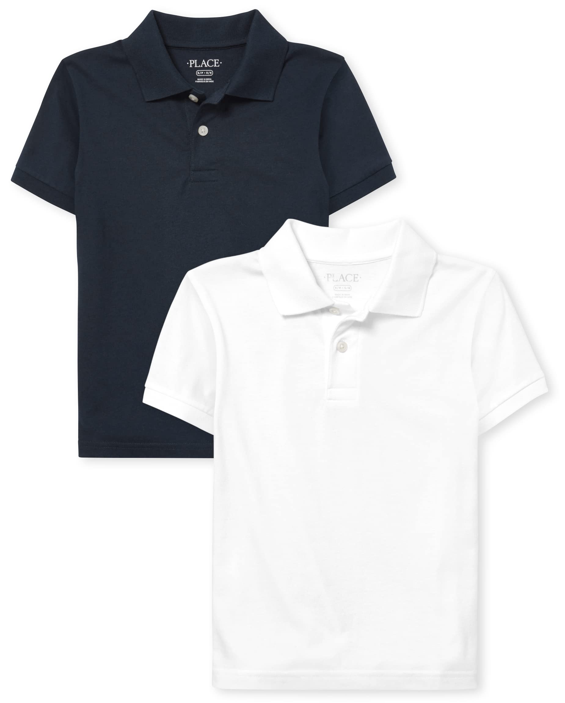 The Children's Place Boys' Short Sleeve Pique Polo, 2 Pack