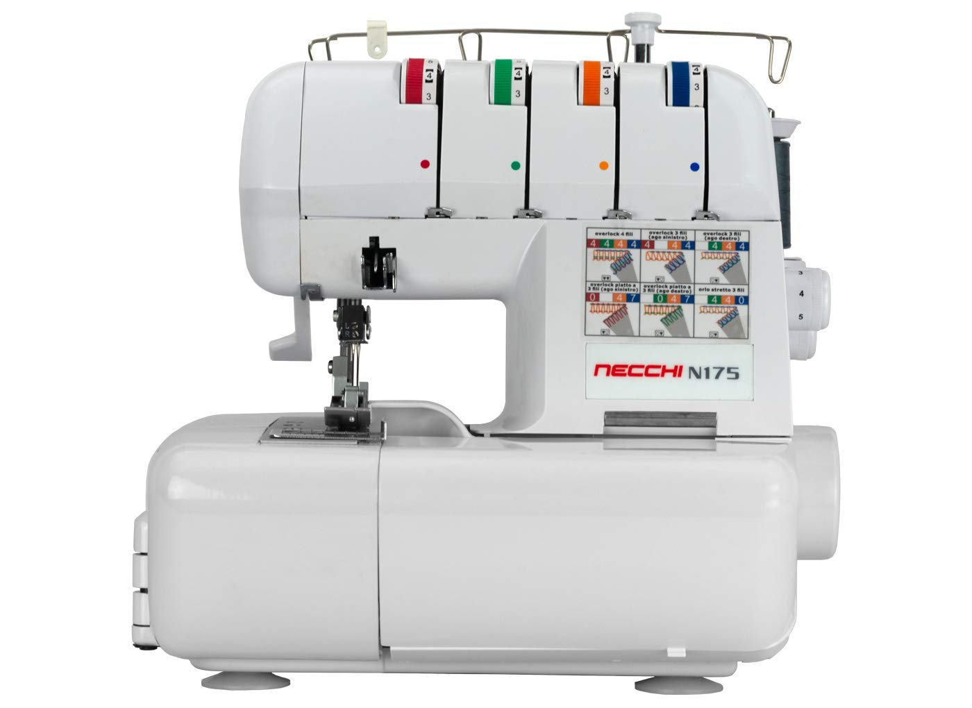 Necchi 175 Tagliacuci a 3 o 4 Fili con Differenziale, in Plastica, Nuovo Modello, Facile da Usare