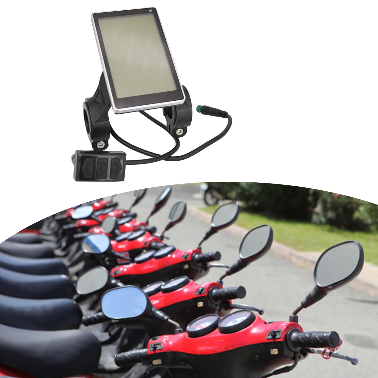 Electric Bike LCD Display 24V/36V/48V Bicycles LCD Display Meter Display Control Panel for Electric Scooter