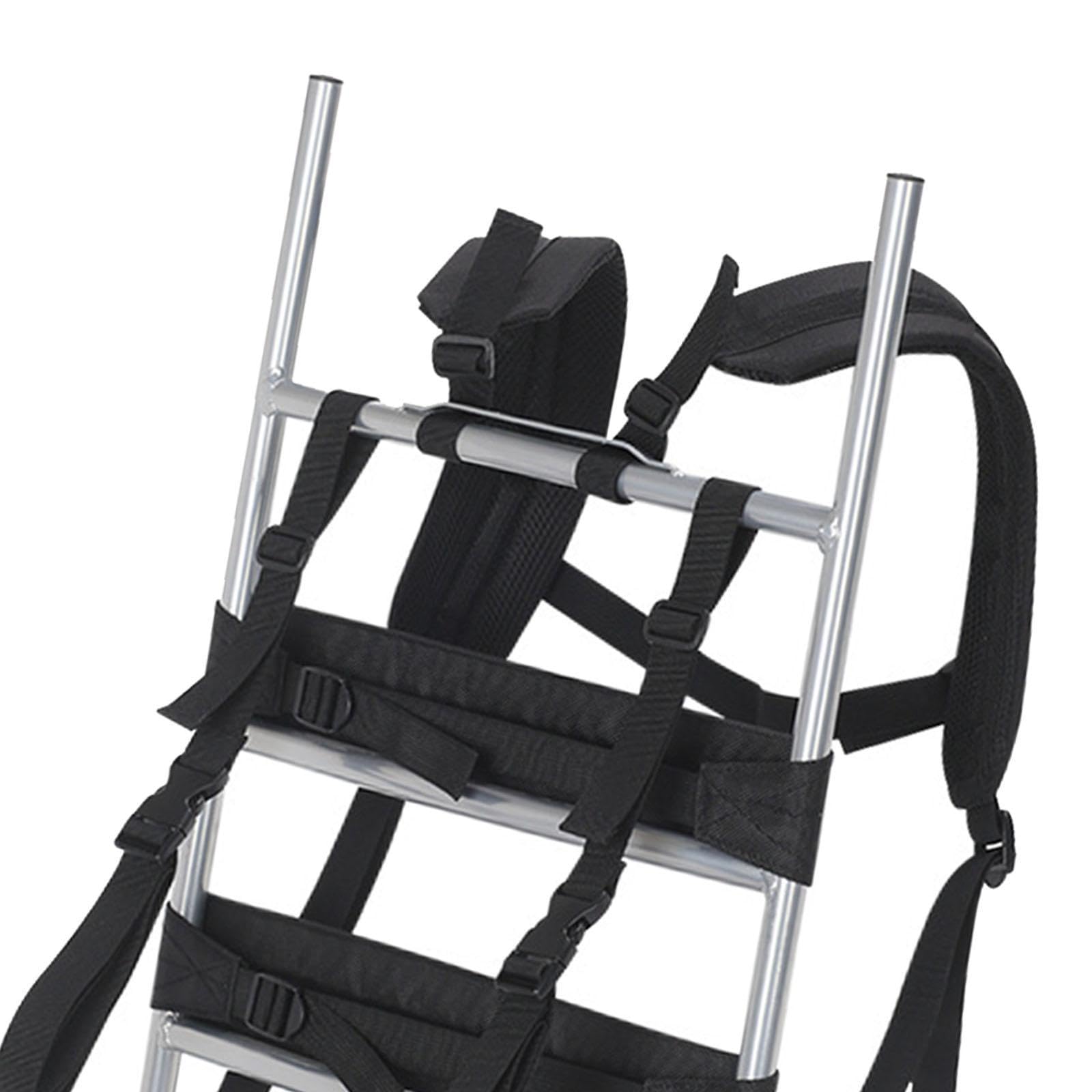 predolo Zaino Telaio per Trasporto Pesante, Supporto Portatile Robusto Pieghevole in Nylon Di Alluminio Leggero per L'escursionismo, Dotato Di Cinghie Pettorali, Cinture Spallacci, L
